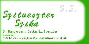 szilveszter szika business card